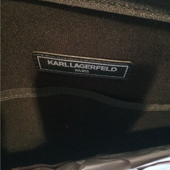 NWT Karl Lagerfeld Paris DJ Graphic Tote Bag Black - Picture 4 of 5